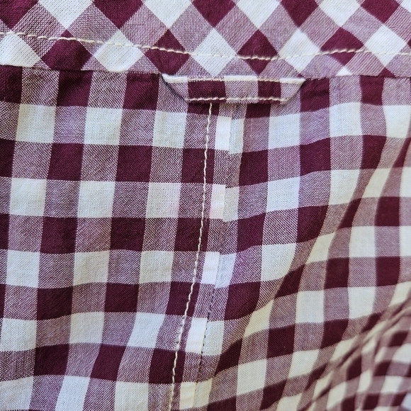 J. Crew purple and white classic-fit boy shirt in crinkle gingham size 00 - Picture 9 of 9